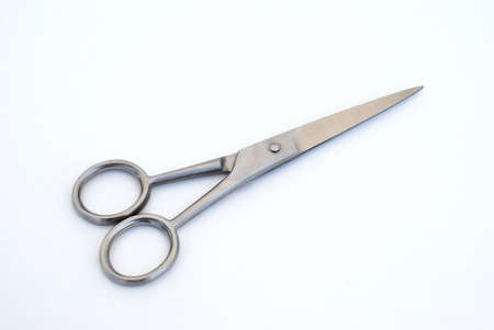Isolated iron scissors close-upの写真素材