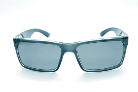 Retro-styled sunglasses isolated on white backgroundの写真素材
