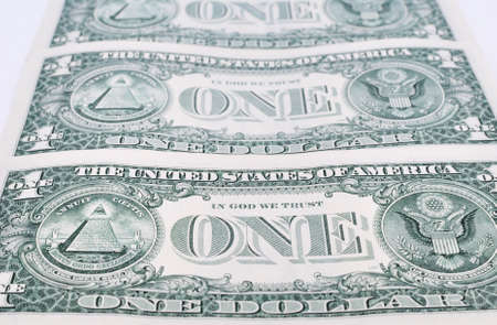 American dollars background made from one dollar billsの写真素材