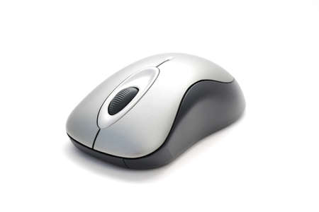 Wireless computer mouse isolated on white backgroundの写真素材
