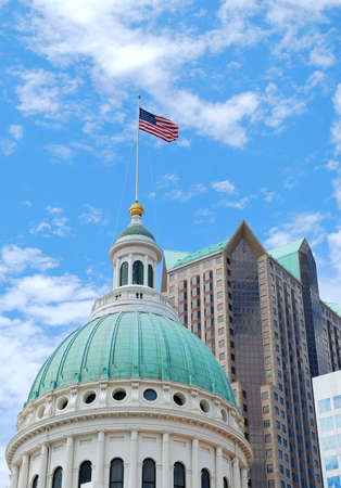St. Louis Missouri Capitol against a sky.の写真素材