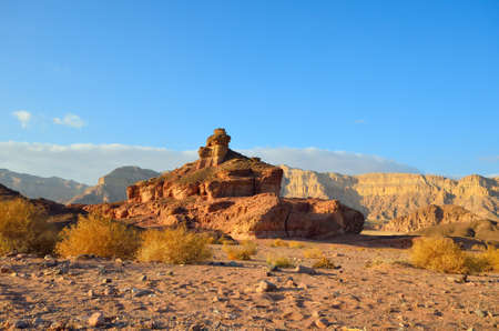 The Spiral Hill in Timna Valley,  the southwestern Arabah, Israel.の写真素材
