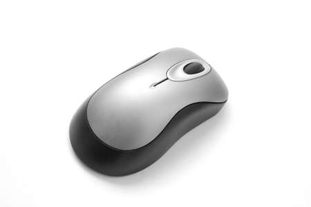 Wireless computer mouse isolated on white backgroundの写真素材