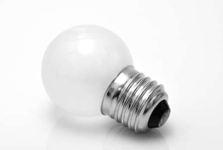 Electrical light bulb Isolated on white background.  B&Wの写真素材
