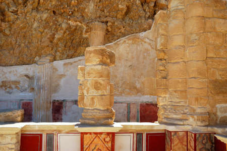 The ruins of an ancient temple. Masada. Israelの写真素材