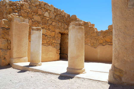 Ruins of ancient temple. Masada, Israel. の写真素材