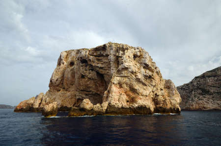 Cliff in the Mediterranean Sea. Sardinia. Italyの写真素材