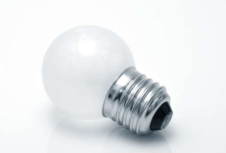 Electrical light bulb Isolated on white background. Monochromeの写真素材