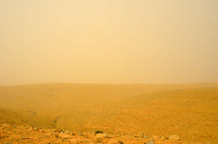 Sandstorm in the Negev desert. Israel