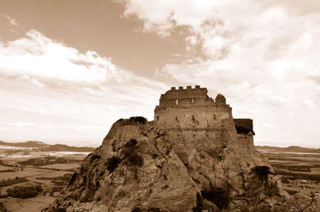Castle of Acquafredda. Sardinia. Italy. Sepiaのeditorial素材