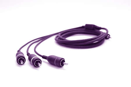Audio Video Cable with RCA connectorsの写真素材