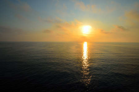 Beautiful sunrise in the Mediterranean sea.の写真素材