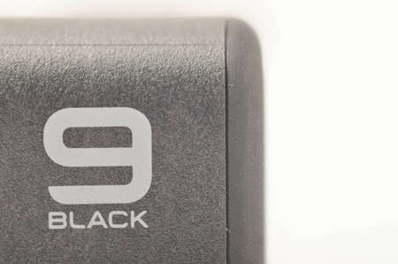Kuala Lumpur, Malaysia - April 30, 2021: Close up view of new flagship action camera gopro 9 black...