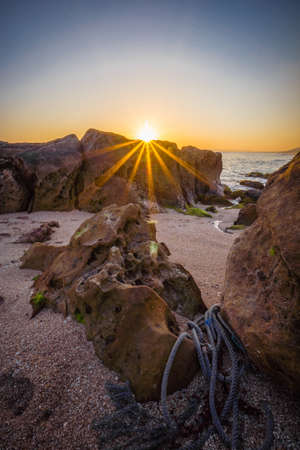 Sonnenuntergang am Meer Spanien Andalusienの写真素材