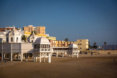 Playa la Caleta in Cadiz Andalusienの写真素材