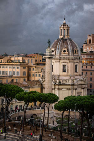 Italy Chiesa di Santa Maria di Loreto History City Rome Empireの写真素材