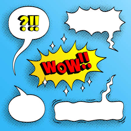 Set of comic bubbles. Vector illustration
