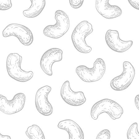 Seamless pattern with cashew nutsのイラスト素材