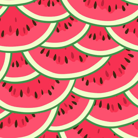 Seamless pattern with watermelon. Summer backgroundのイラスト素材