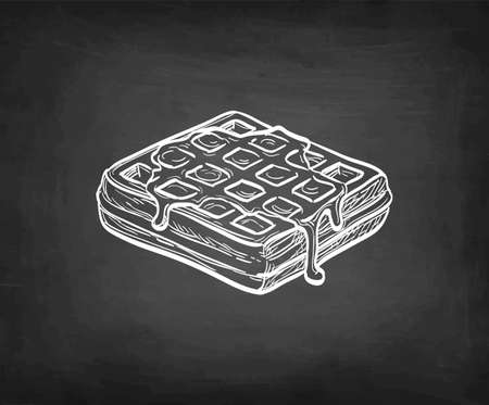 Chalk sketch of waffleのイラスト素材
