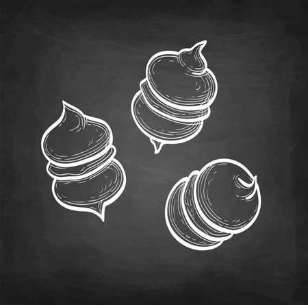 Chalk sketch of meringue cookiesのイラスト素材