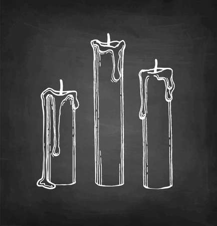 Chalk sketch of candles.のイラスト素材