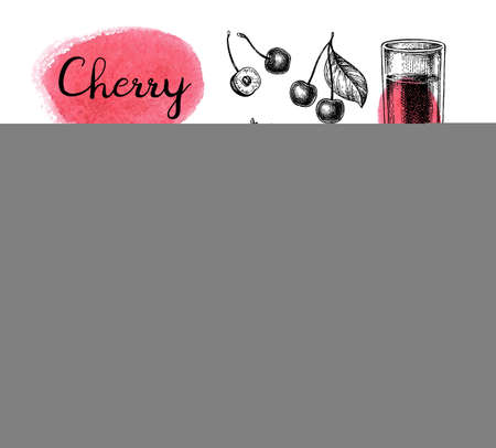 Cherry big set.のイラスト素材