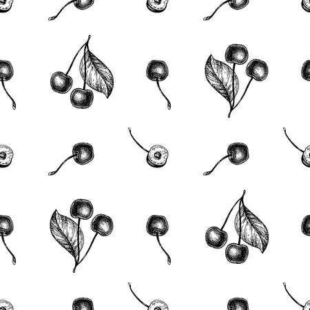 Cherry seamless pattern.のイラスト素材