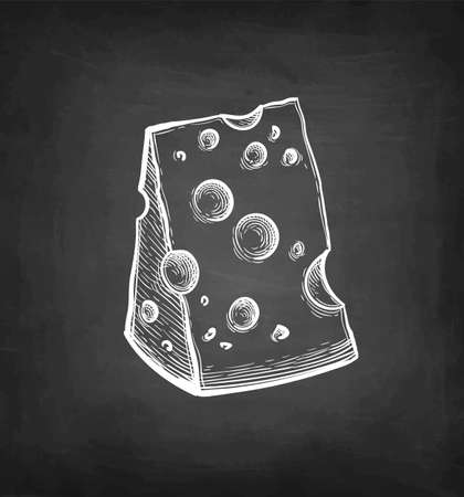 Cheese chalk sketch.のイラスト素材