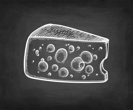 Cheese chalk sketch.のイラスト素材
