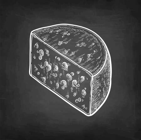 Roquefort cheese chalk sketch.のイラスト素材