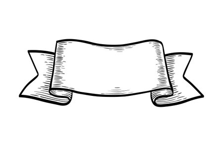 Ribbon vintage banner.のイラスト素材