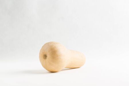 pumpkin isolate on white background close-up, copy space, vegetable for healthy foodの写真素材