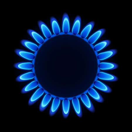 Gas flame on a hobのイラスト素材
