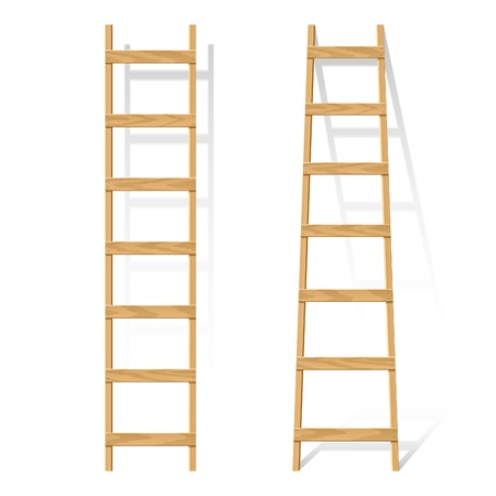 Wooden ladderのイラスト素材