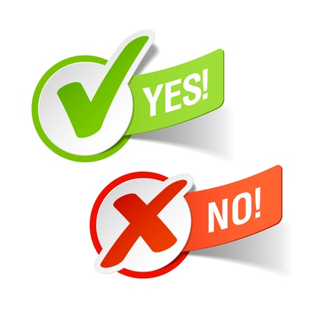 Yes and No check marks Yes and No check marks