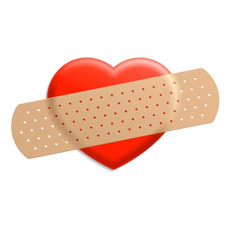 Plaster on heartのイラスト素材