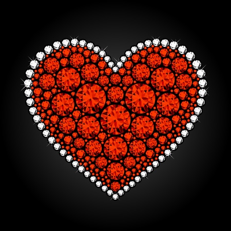 Diamond heartのイラスト素材