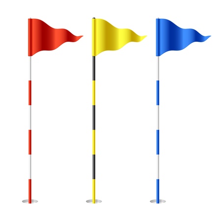 Golf flagsのイラスト素材