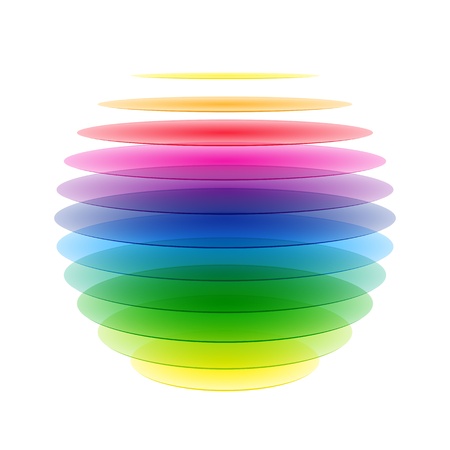 Rainbow sphereのイラスト素材