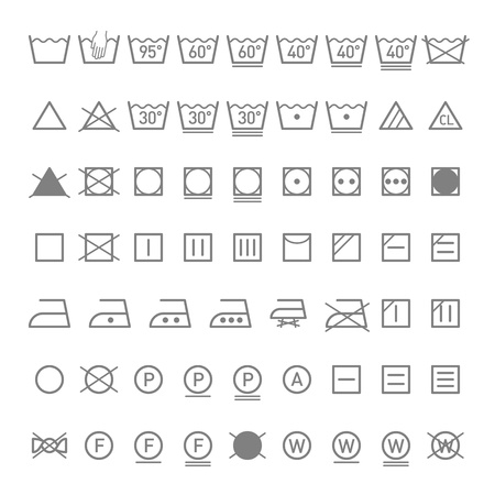 Laundry symbolsのイラスト素材