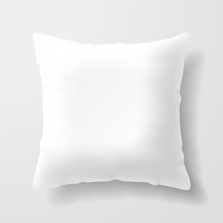 Blank white square pillowのイラスト素材