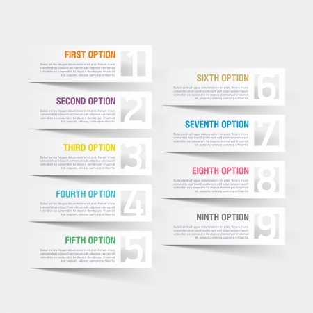 Abstract infographics number options templateのイラスト素材