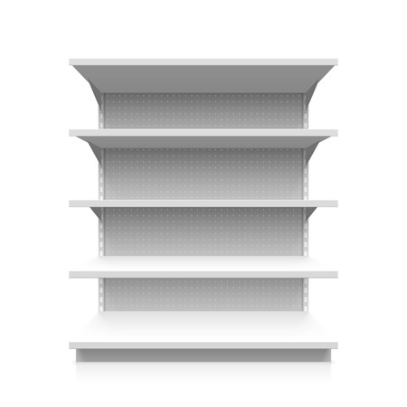 Empty supermarket shelfのイラスト素材
