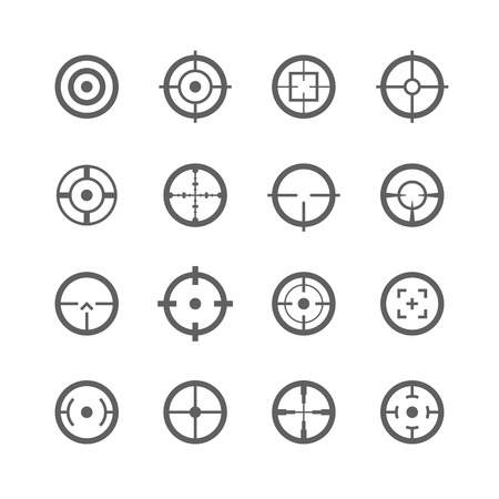 Crosshairs iconsのイラスト素材