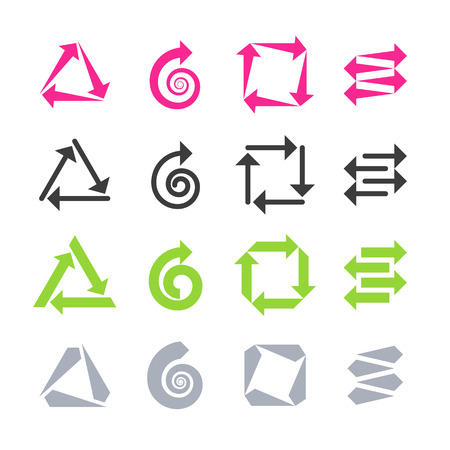 Arrows signs, iconsのイラスト素材