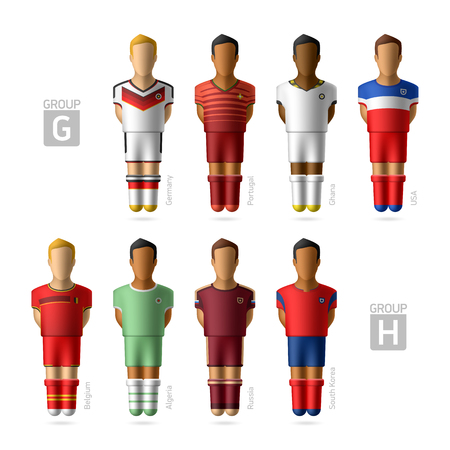 Footballers, soccer players  のイラスト素材
