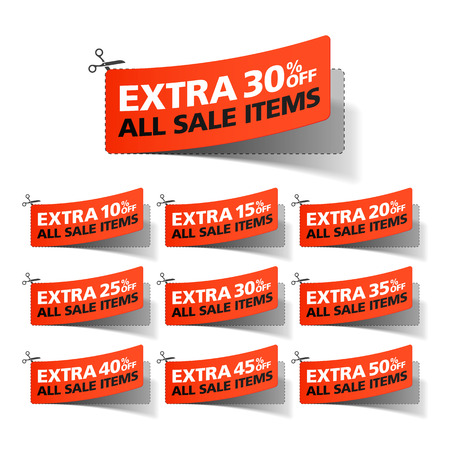 Extra Sale couponsのイラスト素材