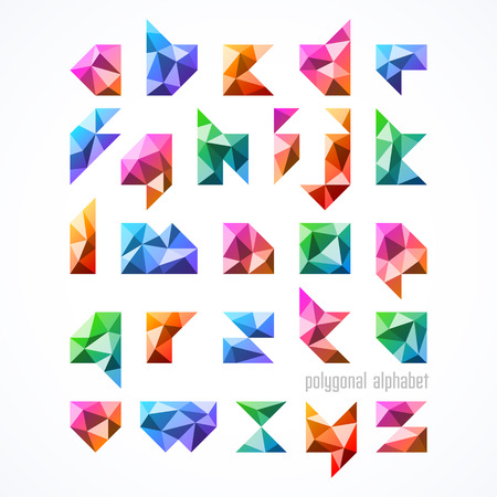 Polygonal alphabetのイラスト素材