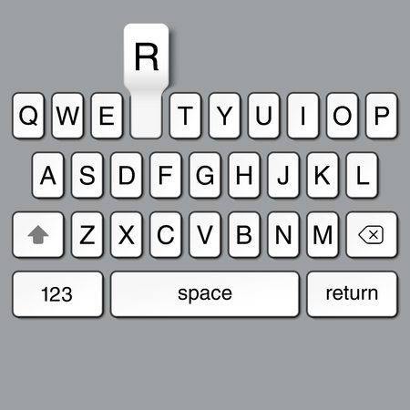 Qwerty smartphone keyboardのイラスト素材